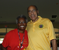 Essie Knowles, photographer for Golfforeanyone.com with Earl Graves, Sr. of Black Enterprise