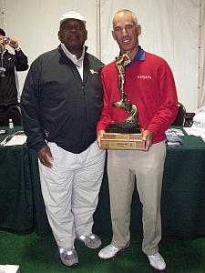 Malachi Knowles and Corey Pavin in  media center at the Allianz Championship